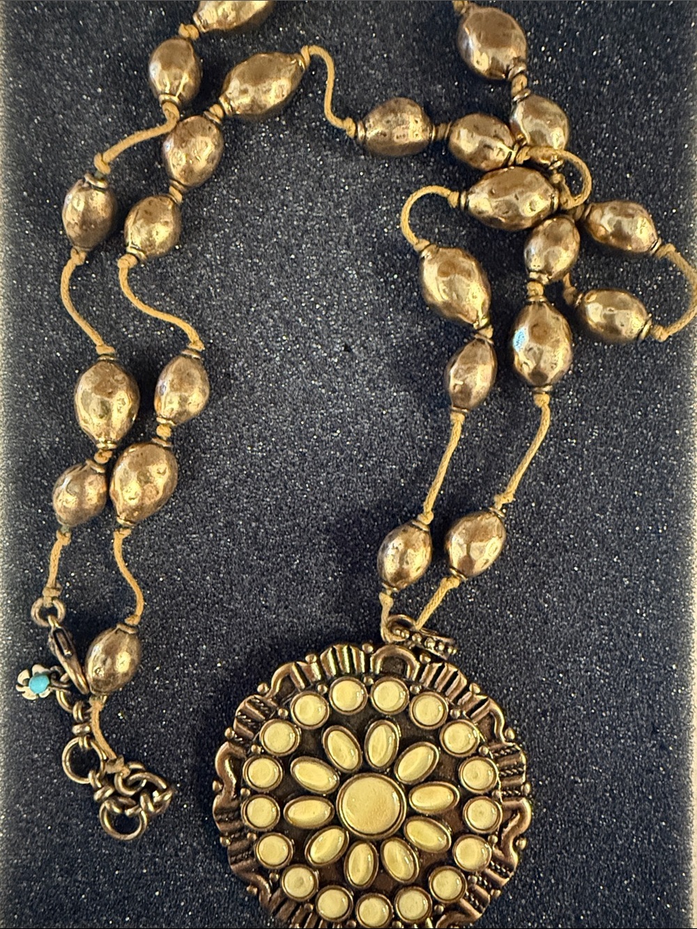 Lucky Brand Vintage-Style Gold Tone Floral Pendant Necklace - Women Jewelry